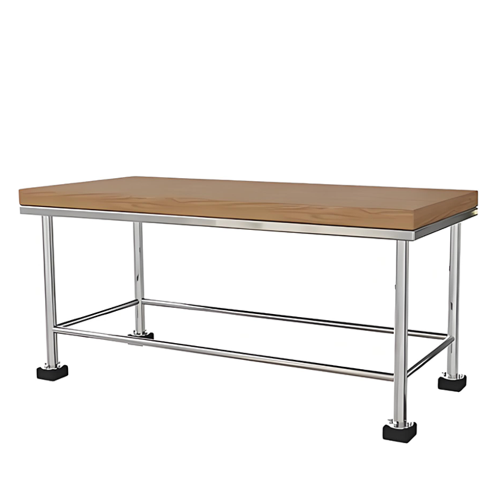 Simple Dough Workbench Food-Grade Stainless Steel Pine Wood