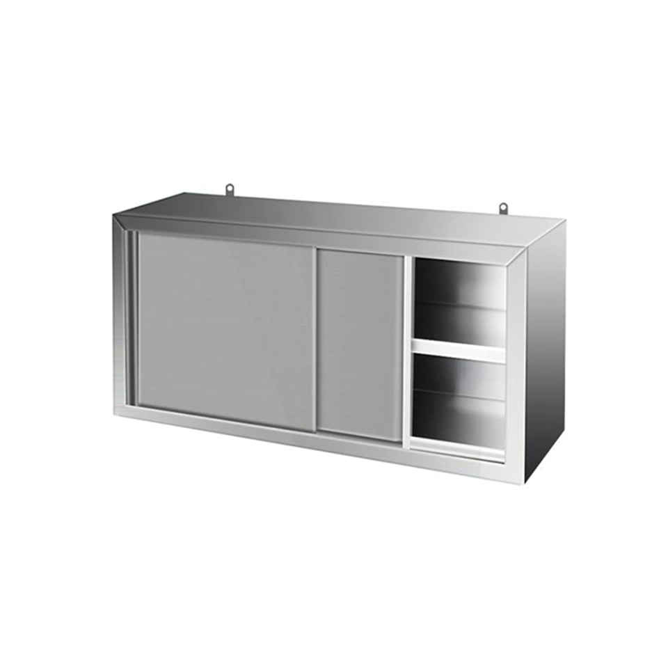 Sliding Wall Cabinet Adjustable Shelves Space-Saving Commercial Kitchen