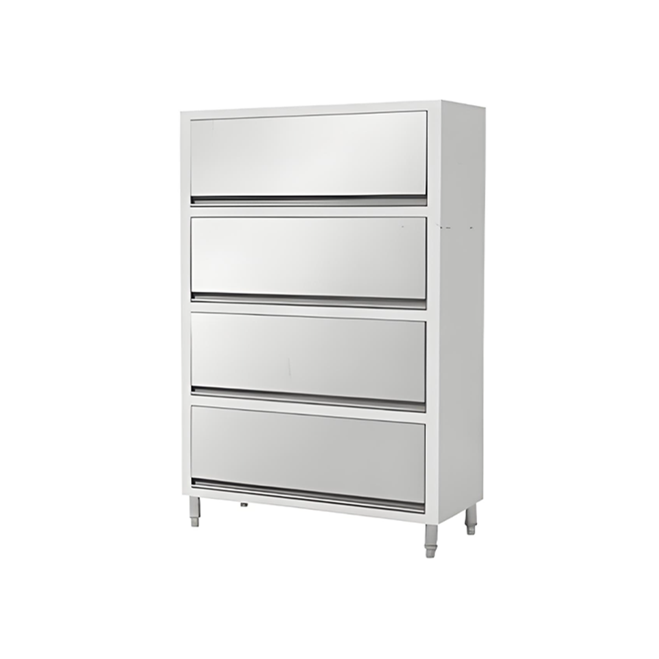 Adjustable Shelf Four-Door Bowl Cabinet Stainless Steel Catering Kitchens