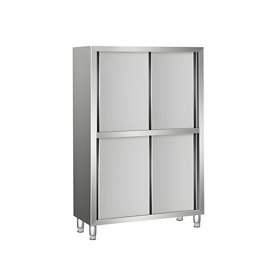 Sliding Door Food Cabinet Commercial Kitchen Durable Stainless Steel Storage